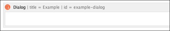A Dialogue macro placeholder.