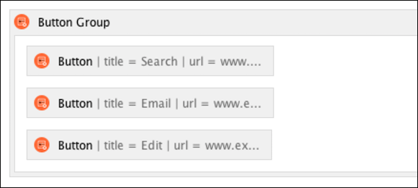 Example of Button Hyperlink Macro placeholders, inside the Button Group macro.