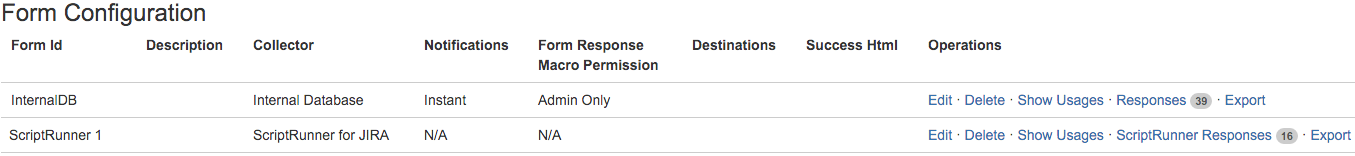 Form Configuration screen.