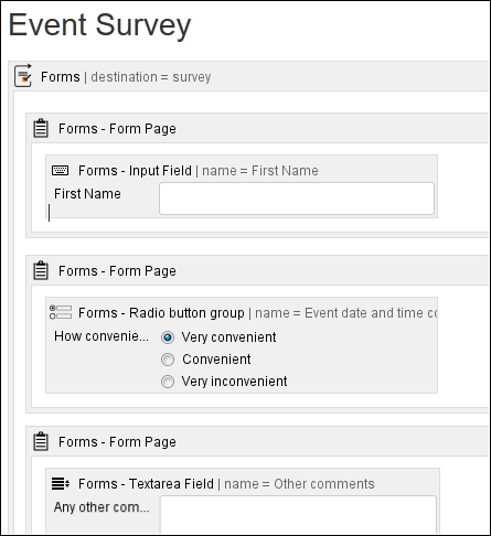 Adding multiple Form Pages to the Form macro in Edit mode.