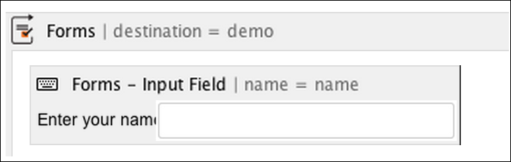 The placeholder for the Input Field macro.