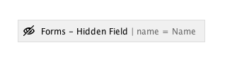 Example of the Hidden Field macro placeholder.