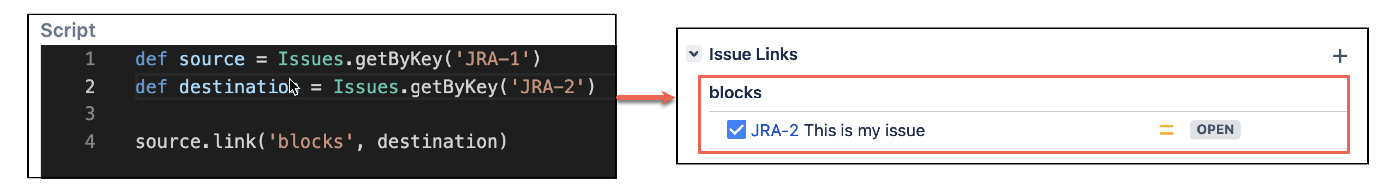 Image showing how you create links with HAPI