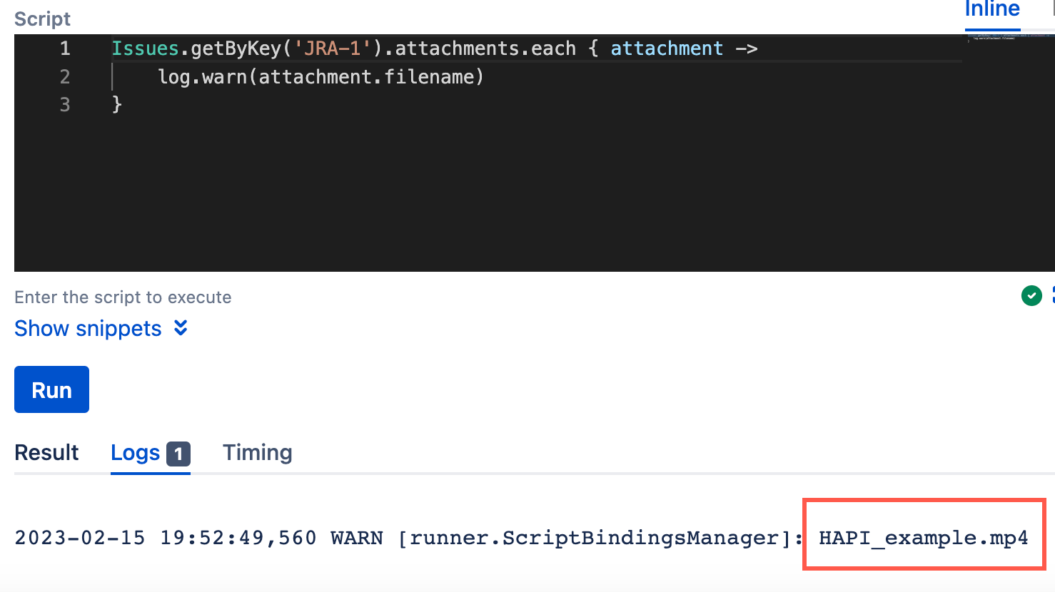 Image showing how you access attachment with HAPI