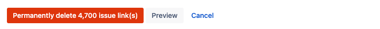 Delete issue links screenshot