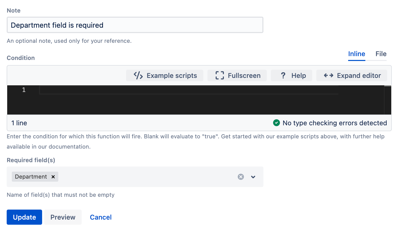 Image showing the completed validator