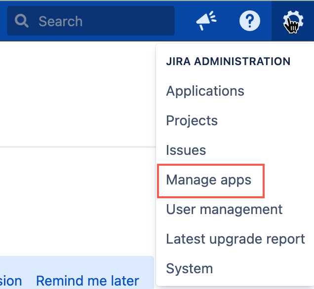 Image demonstrating how to get to Manage apps