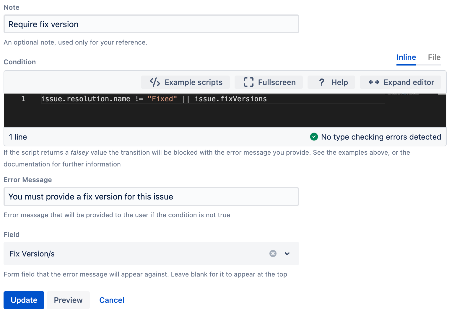 Image showing the completed validator