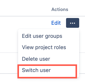 Image showing the switch user function from user management