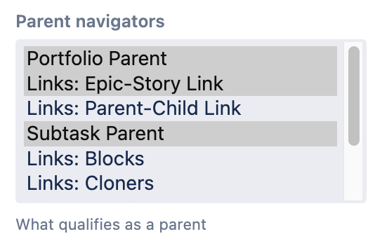 Image of selected parent navigators