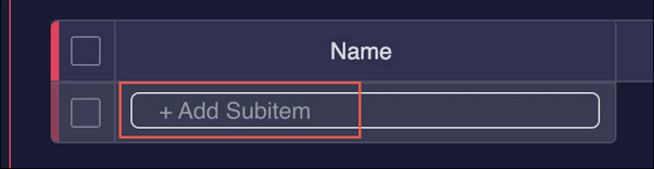 Add Subitem textbox